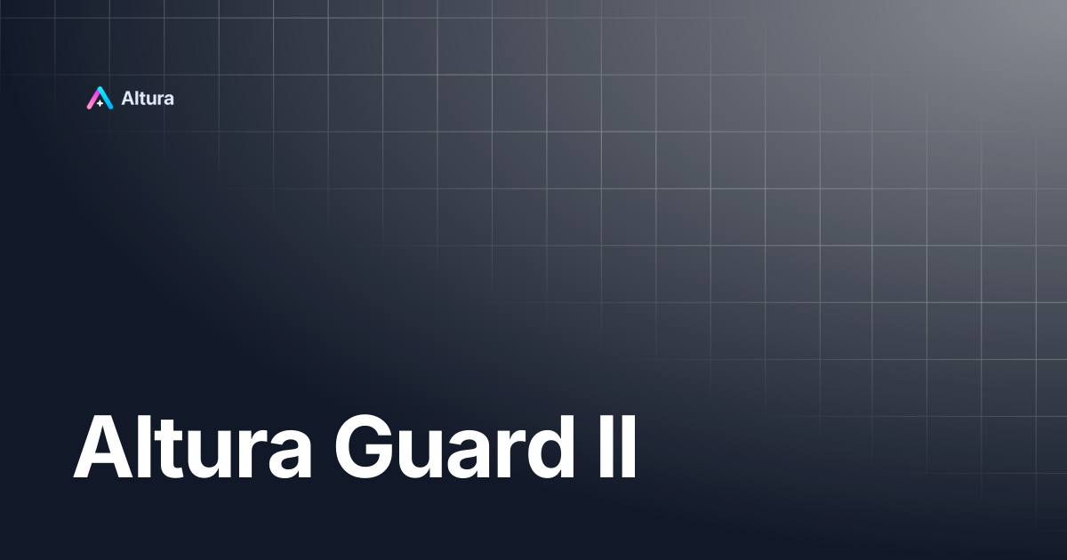 Altura Guard II | Altura Documentation